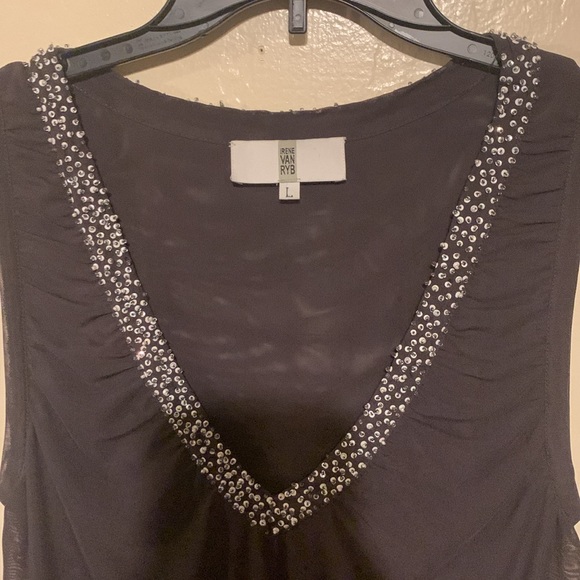 Irene Van Ryb beautiful sequence blouse - Picture 2 of 6